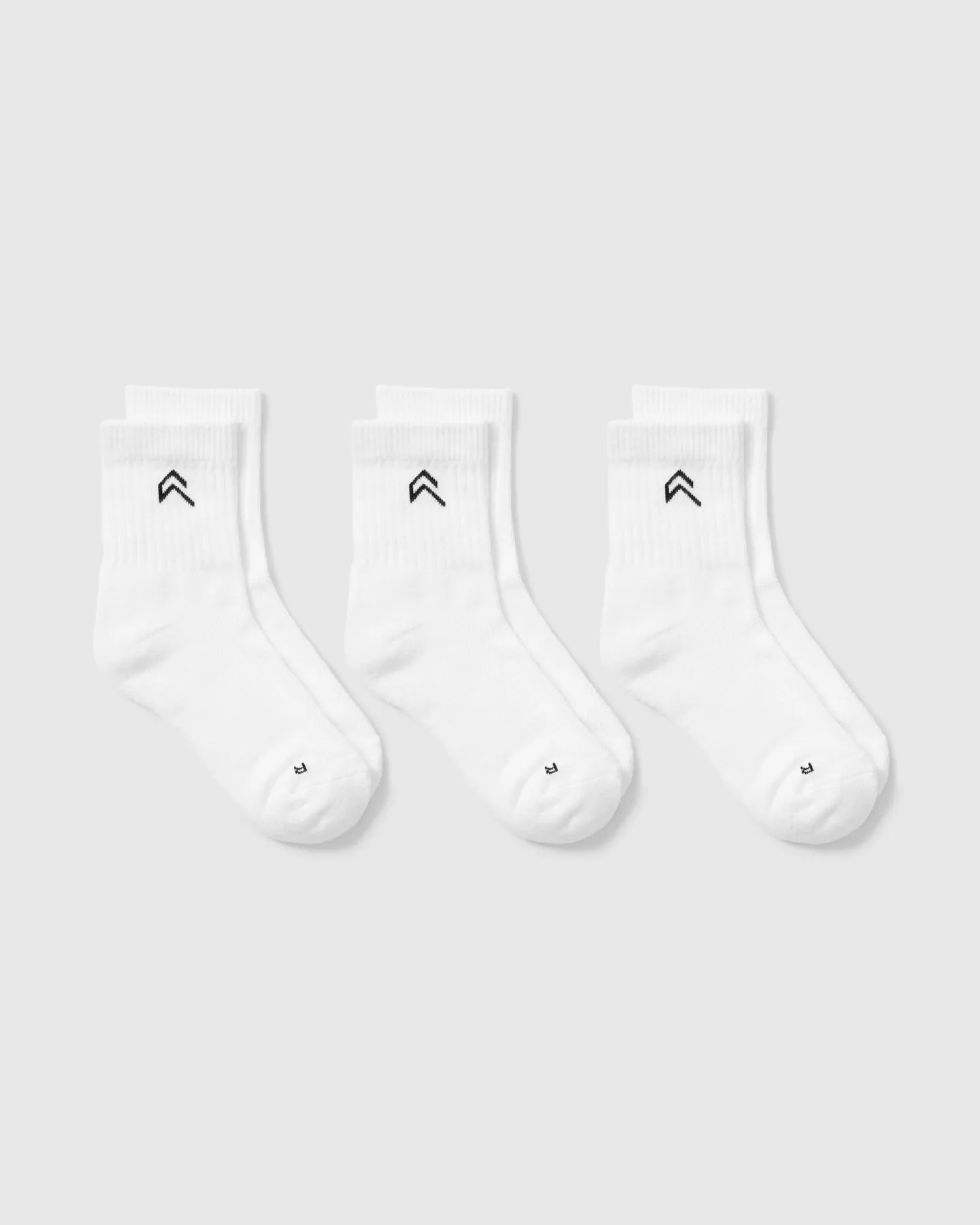 Mid Crew Socks 3 Pack | White