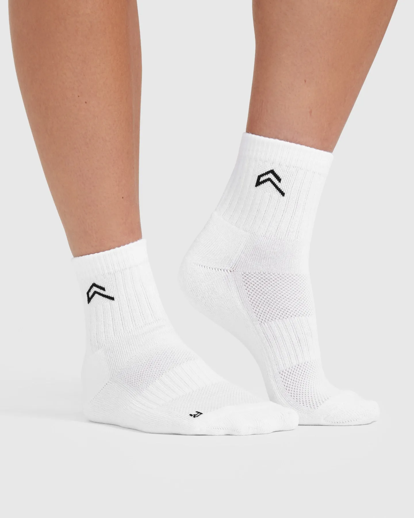 Mid Crew Socks 3 Pack | White