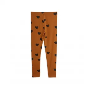 Mini Rodini Basic Hearts Leggings (Brown)