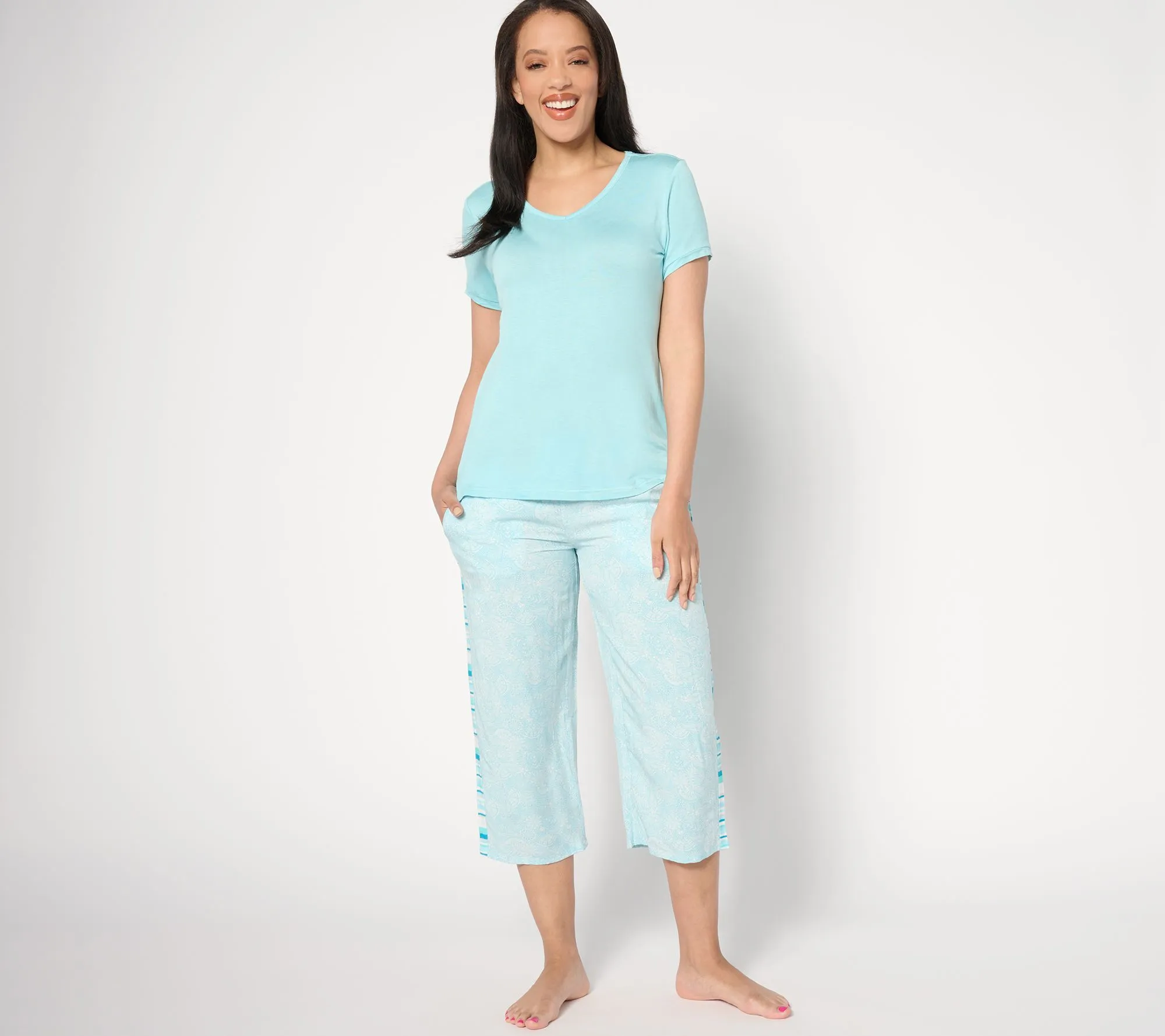 MUK LUKS Petal Knit Coastal Life Pajama Set