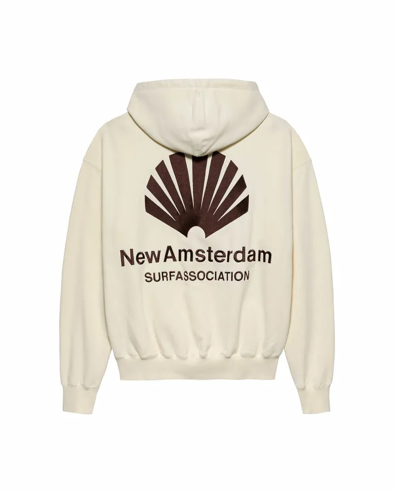 New Amsterdam Surf Association - Logo Hoodie - Bone/Potting Soil