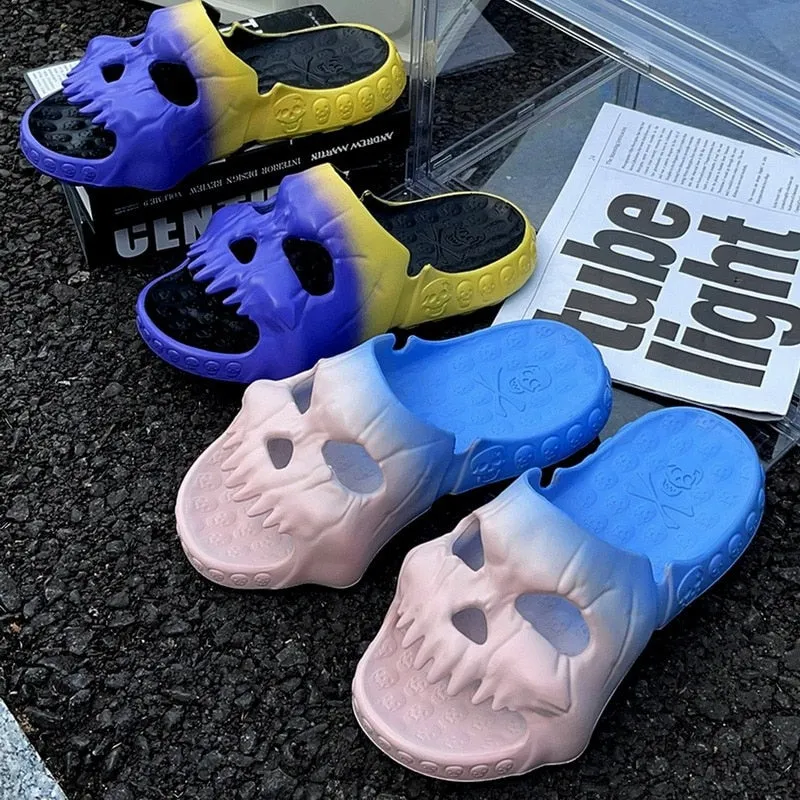 New Badass Gradient Skull Slides