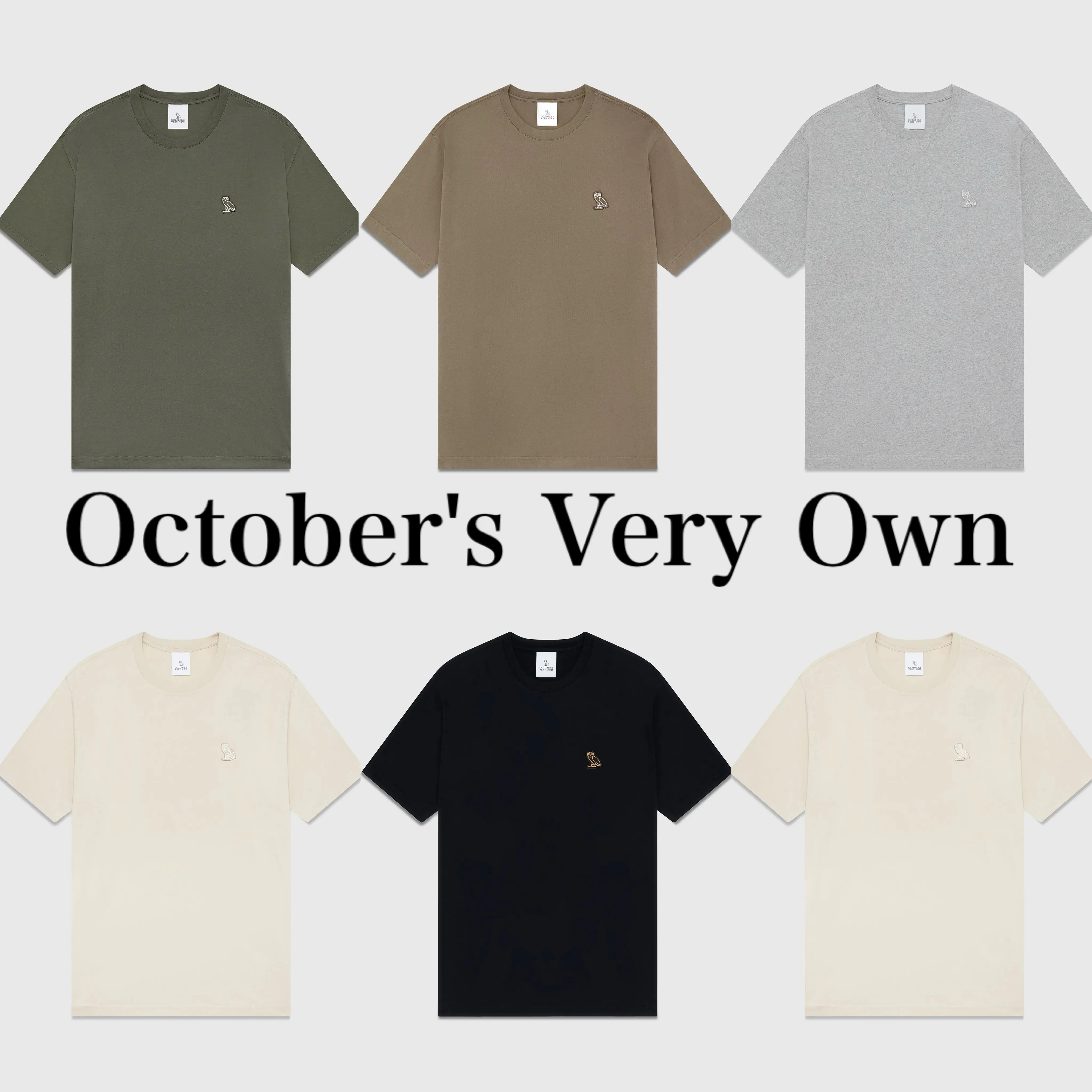 OCTOBERS VERY OWN  |Street Style U-Neck Plain Cotton Short Sleeves Logo