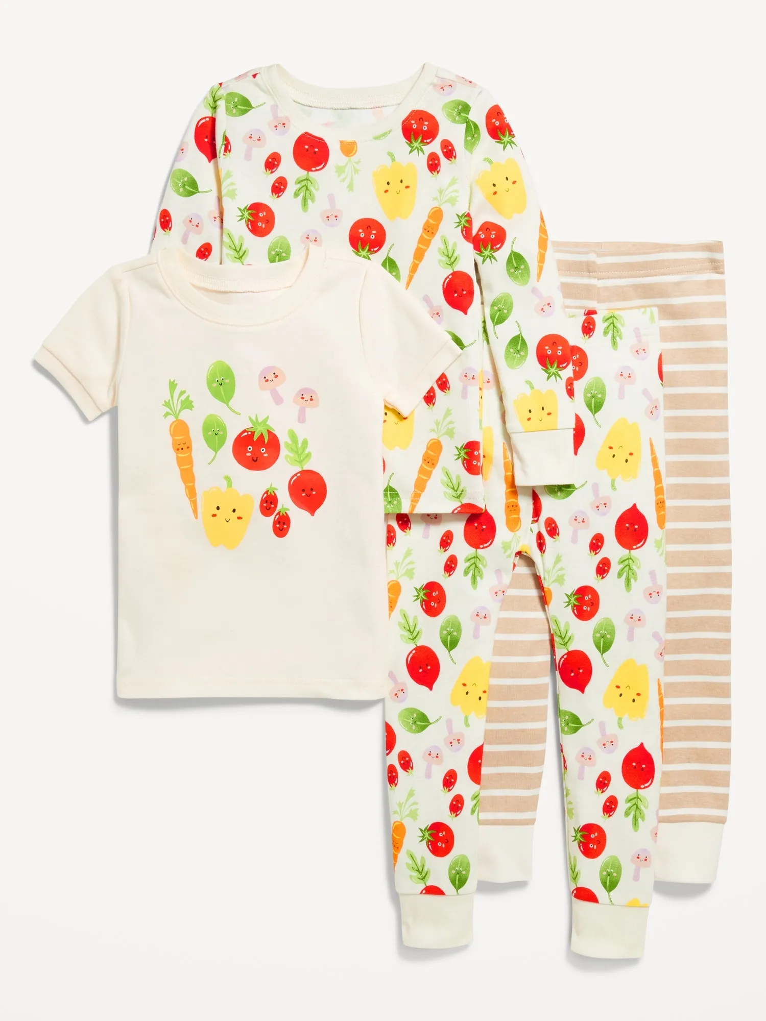 Old Navy 4-Piece Snug-Fit Printed Pajama Set for Toddler &amp Baby