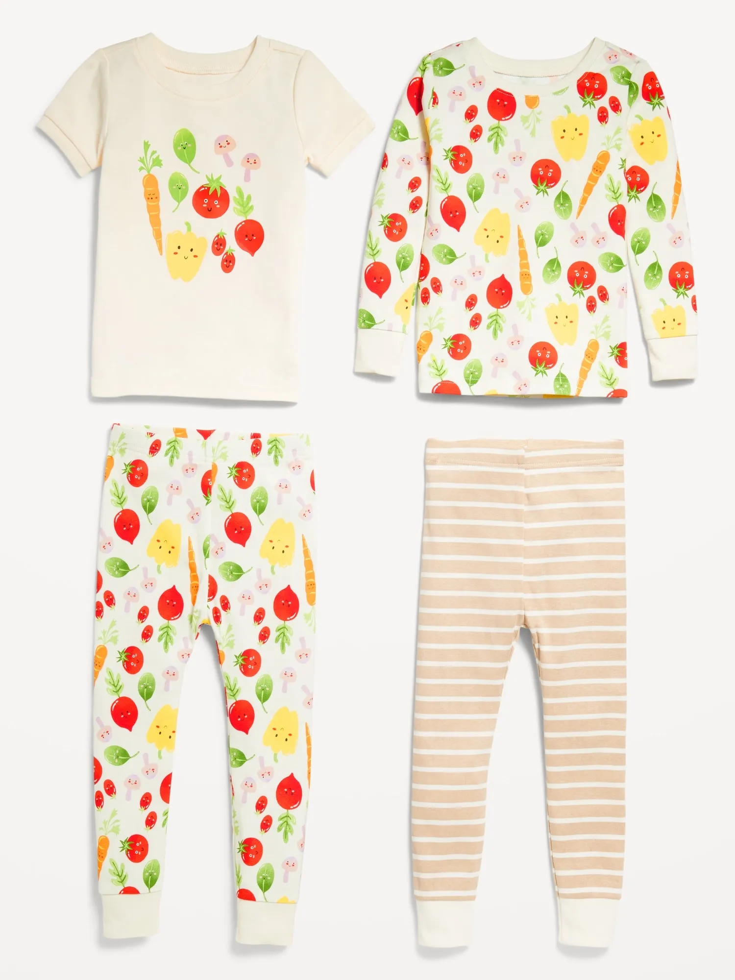 Old Navy 4-Piece Snug-Fit Printed Pajama Set for Toddler &amp Baby