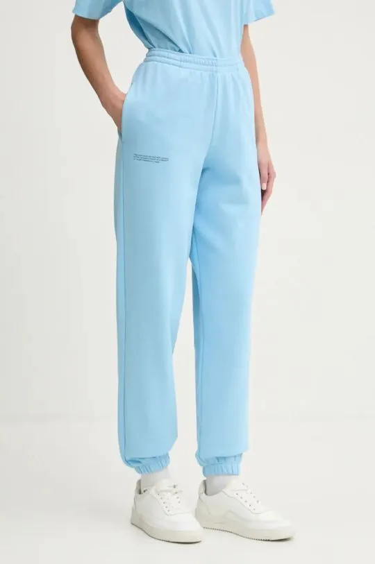 Pangaia cotton joggers turquoise color smooth