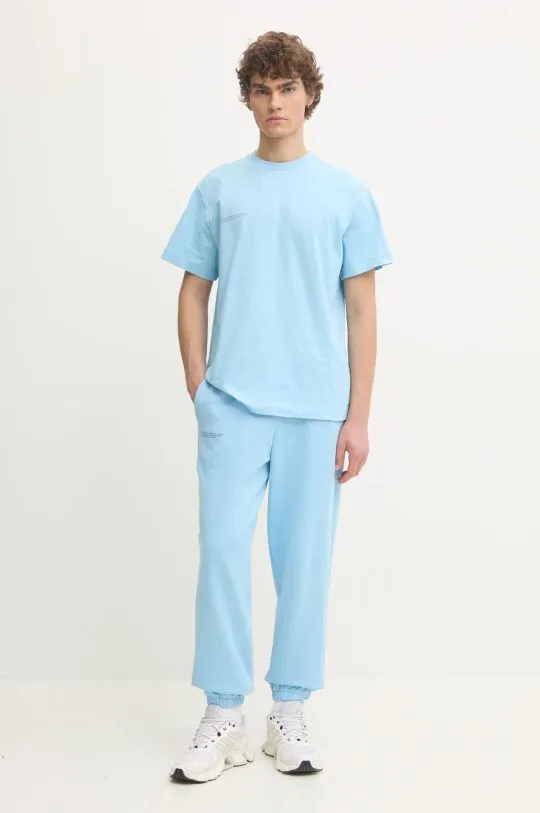 Pangaia cotton joggers turquoise color smooth