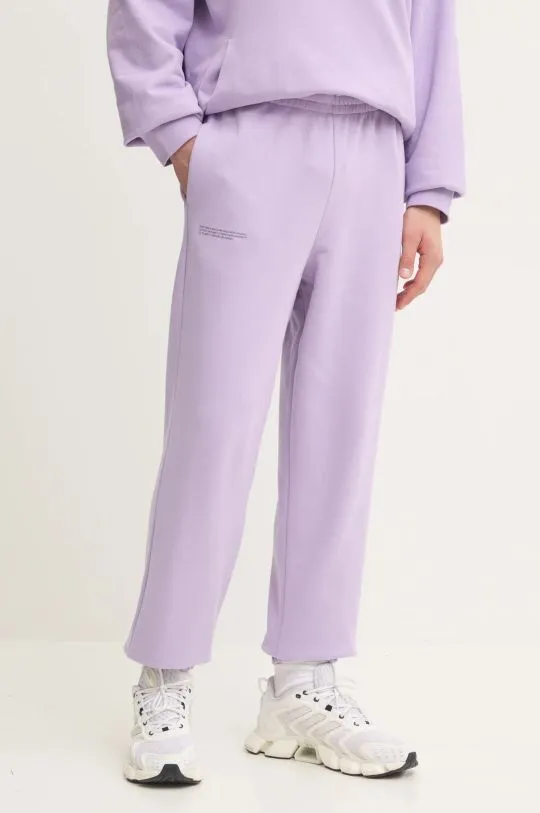 Pangaia cotton joggers violet color smooth