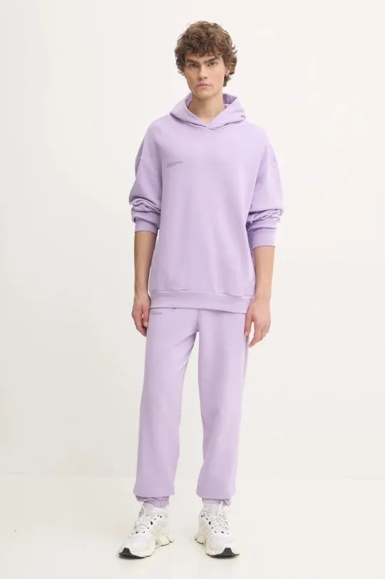 Pangaia cotton joggers violet color smooth