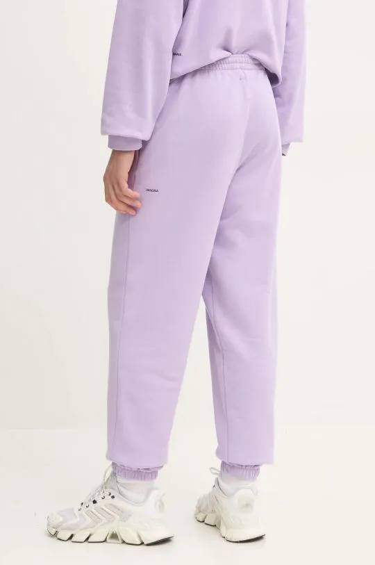 Pangaia cotton joggers violet color smooth