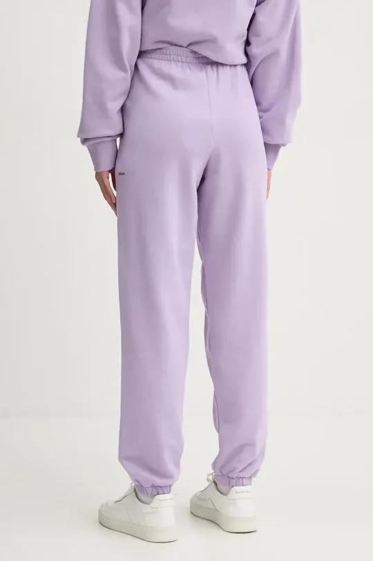 Pangaia cotton joggers violet color smooth