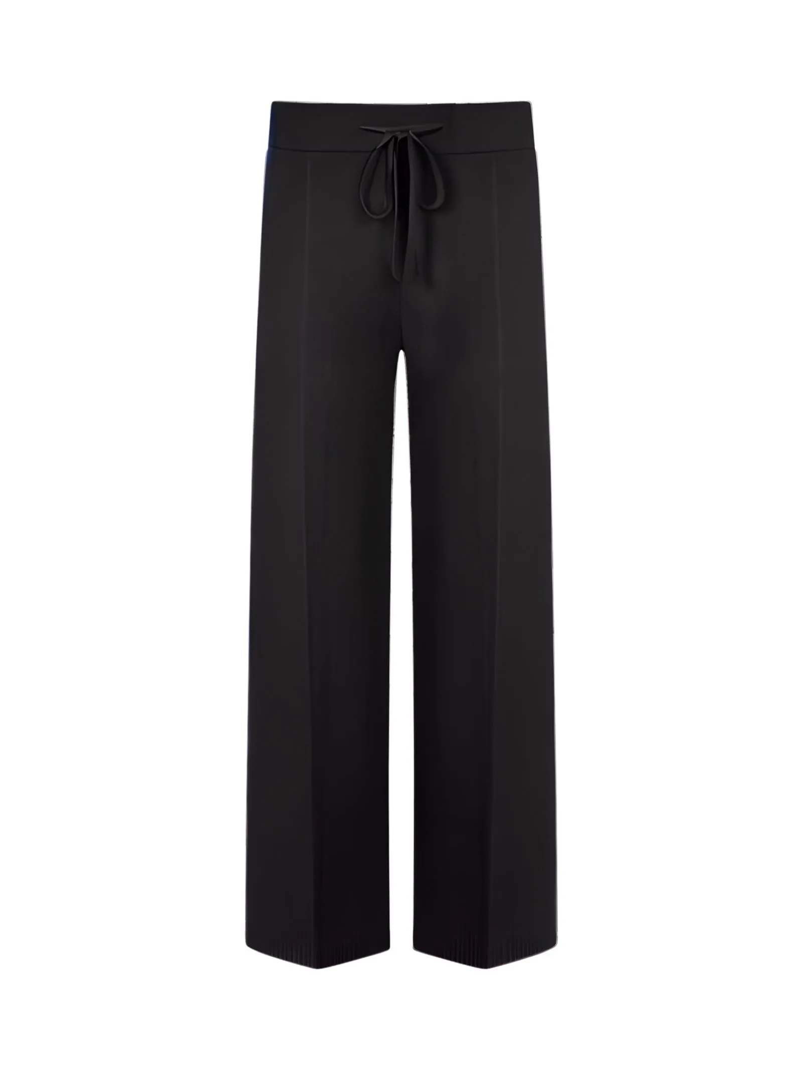 Pantalone a gamba larga in filato Super Soft - Nero