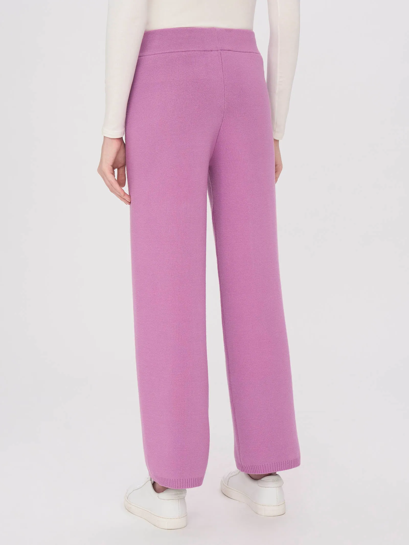 Pantalone a gamba larga in filato Super Soft - Passion Flower