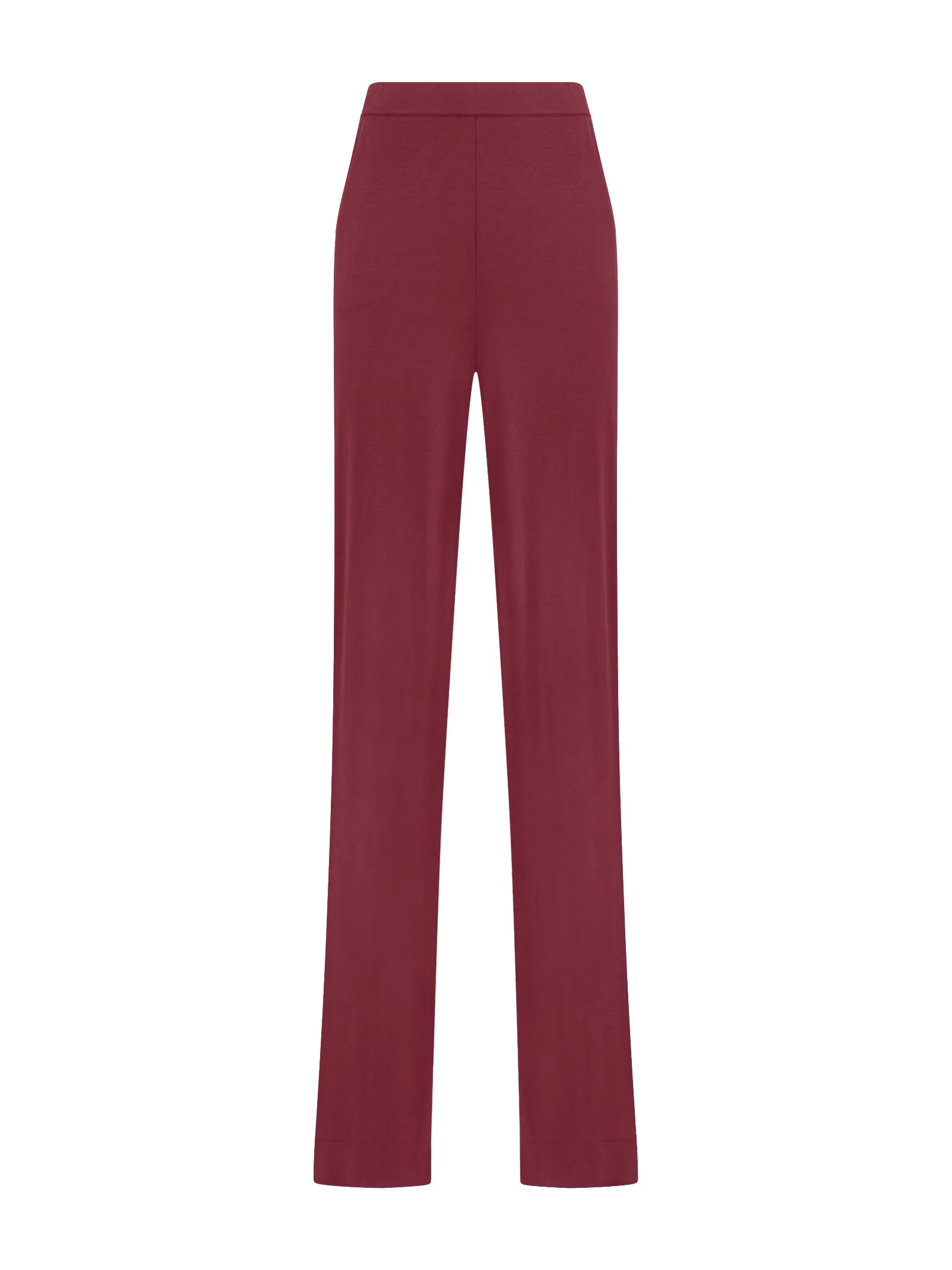 Pantalone a palazzo in jersey di viscosa crêpe - Tibetan Red