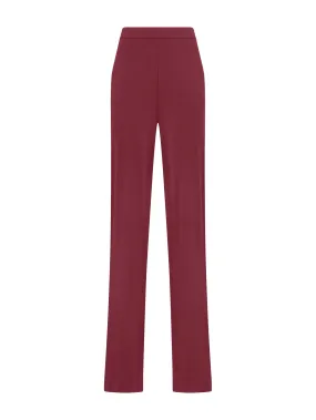 Pantalone a palazzo in jersey di viscosa crêpe - Tibetan Red