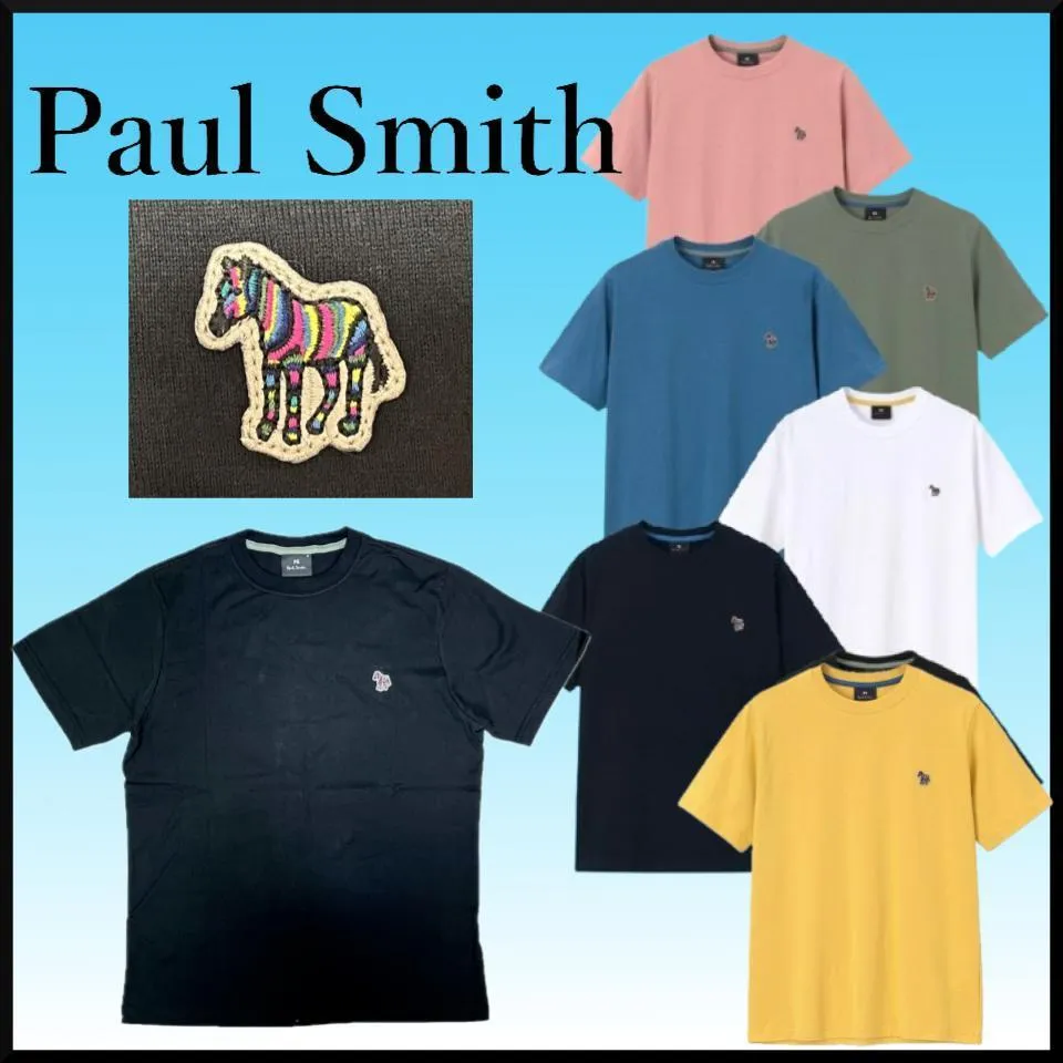 Paul Smith  |Crew Neck Stripes Zebra Patterns Unisex Street Style Plain