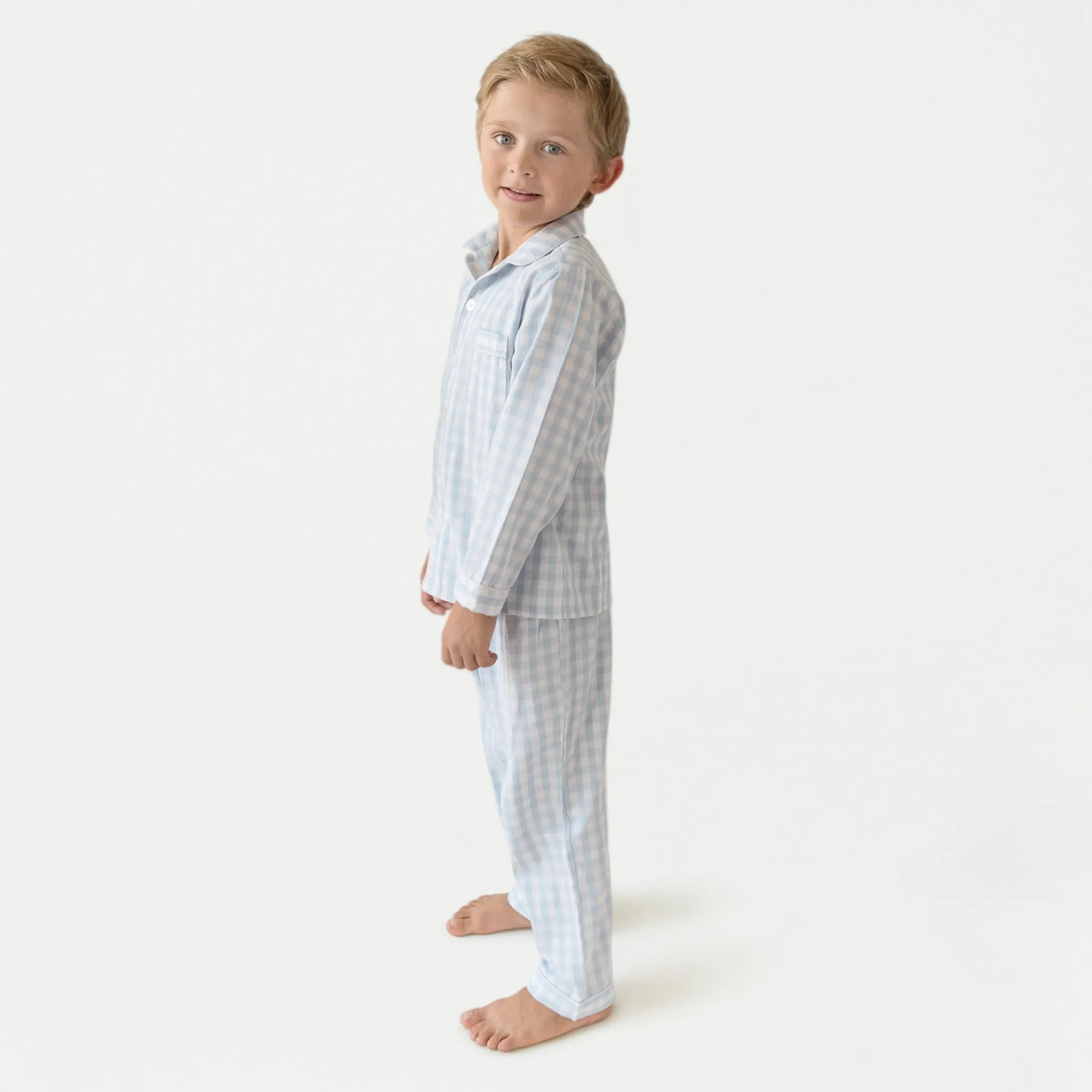 Petite Plume™ kids' pajama set in french ticking