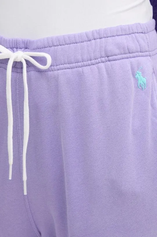 Polo Ralph Lauren cotton joggers violet color smooth 211935585