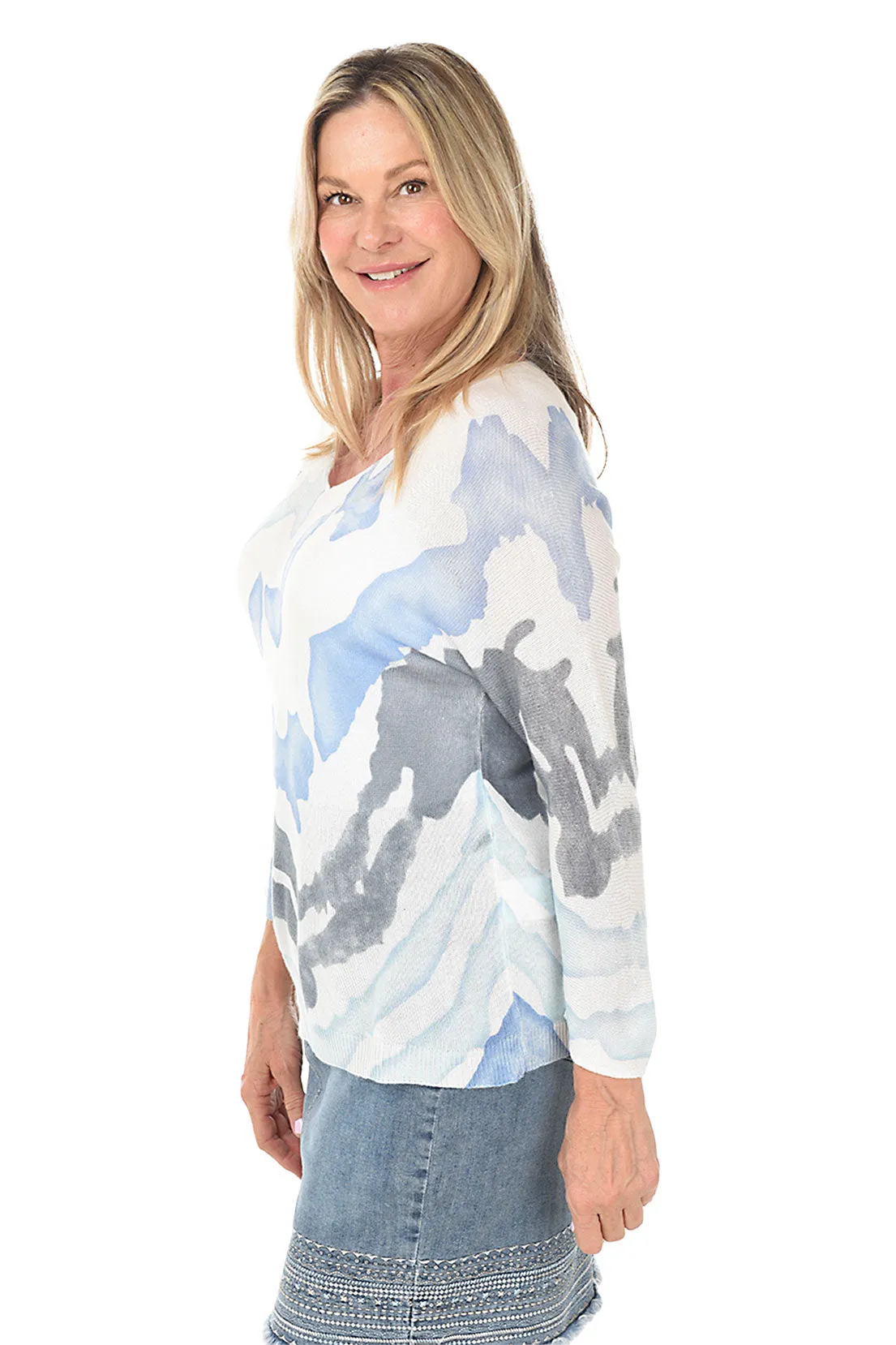 Rippled Water Dolman Sleeve Sweater