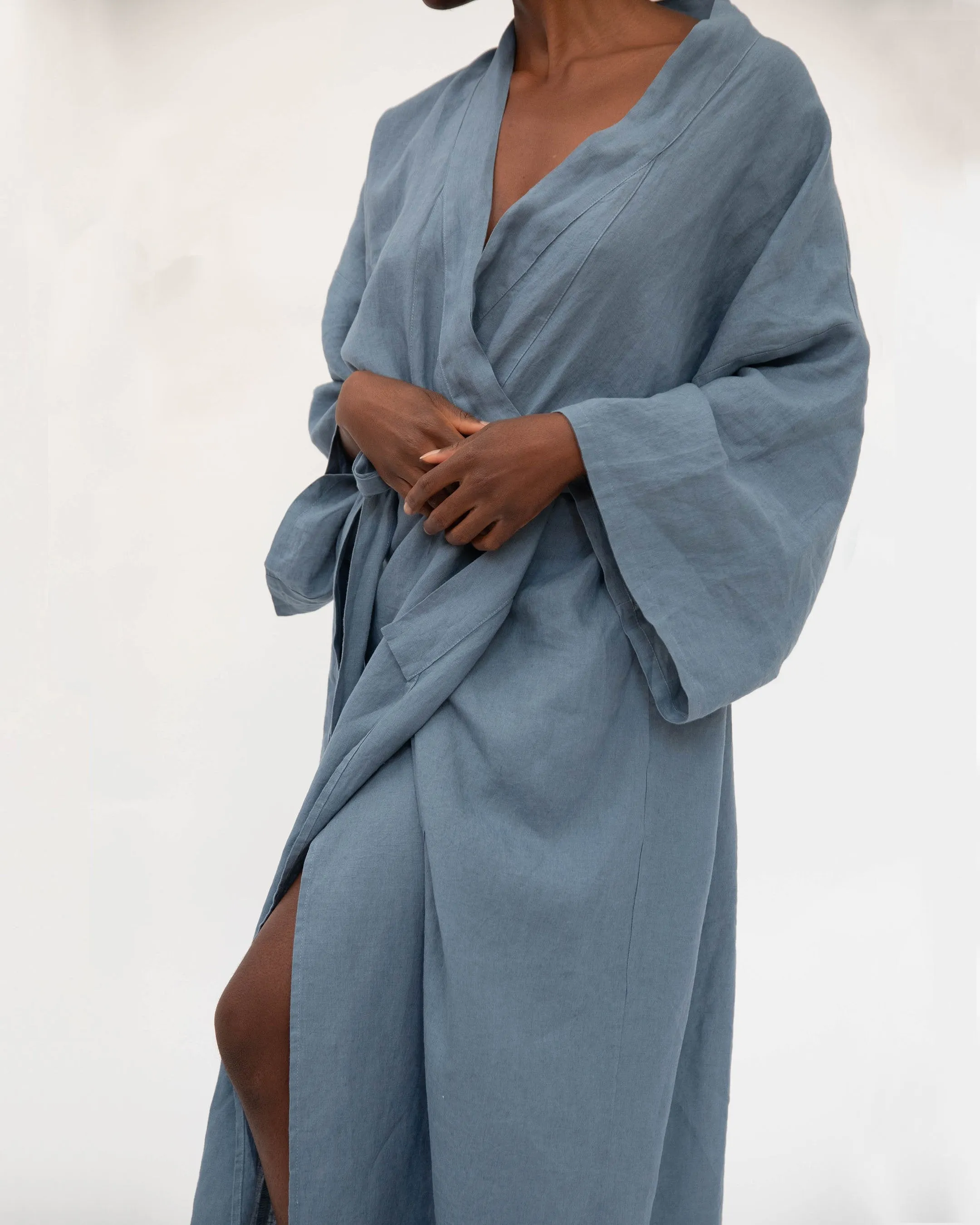 Sai Full-Length Linen Robe