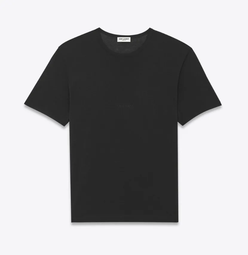 Saint Laurent  |Crew Neck Unisex Street Style Plain Short Sleeves Logo