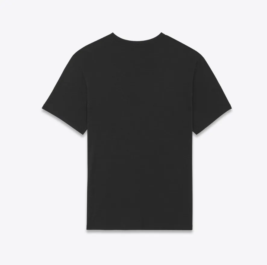 Saint Laurent  |Crew Neck Unisex Street Style Plain Short Sleeves Logo