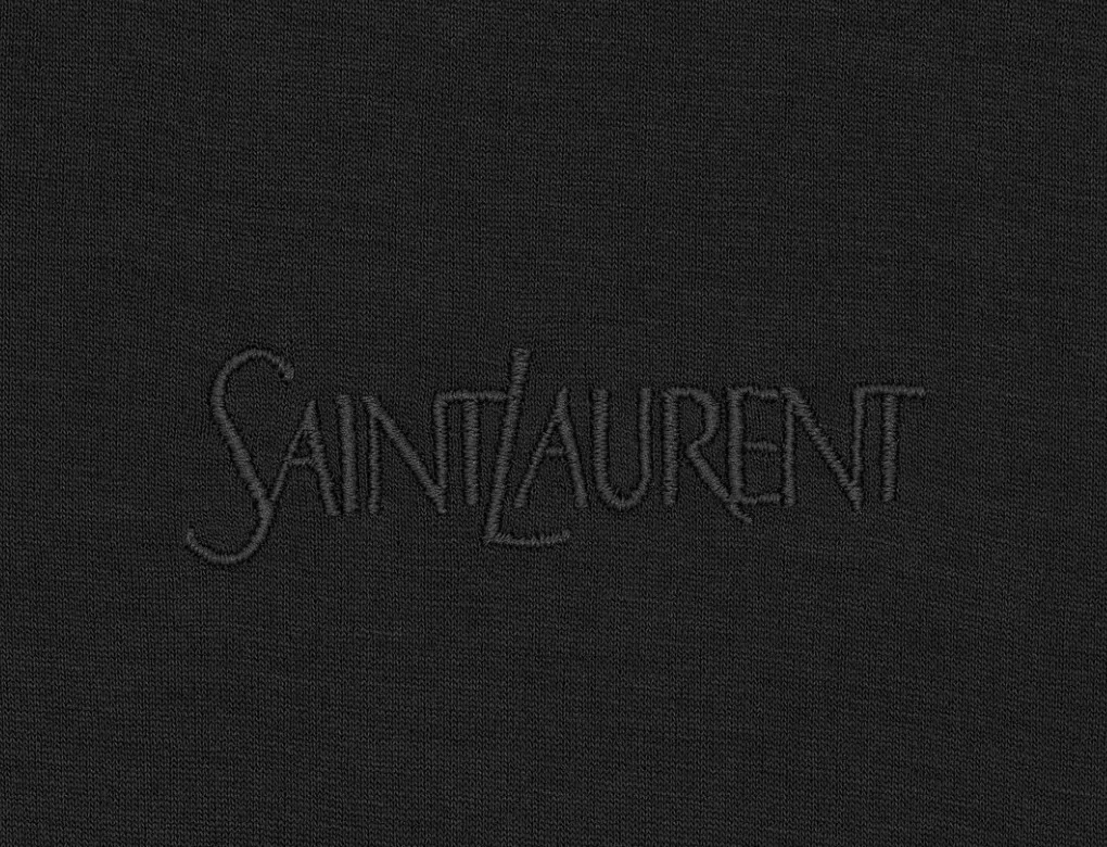 Saint Laurent  |Crew Neck Unisex Street Style Plain Short Sleeves Logo