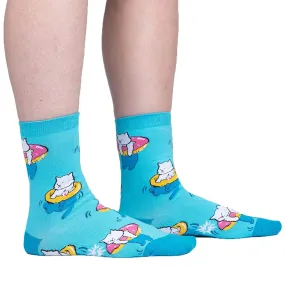 SOCK it to me Women's Crew Socks (Prints) - Hangin' Meowt