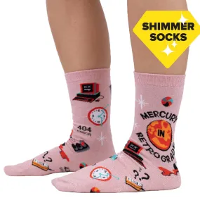 SOCK it to me Women's Crew Socks (Prints) - Mercury in Retrograde (Shimmer)