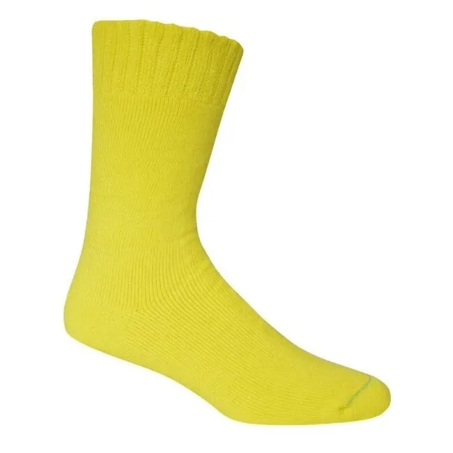 Socks Bamboo Extra Thick HiVisLemon