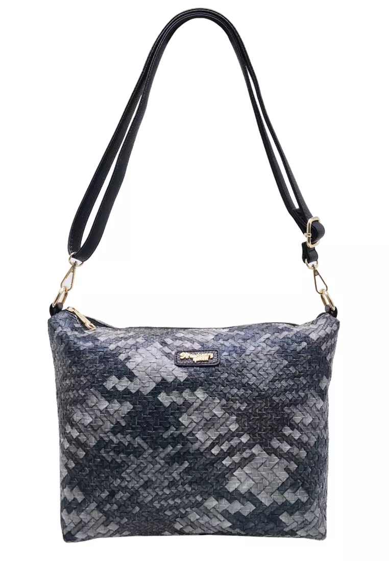 STRAWBERRY QUEEN Strawberry Queen Flamingo Sling Bag (Rattan AG, Dark Grey)