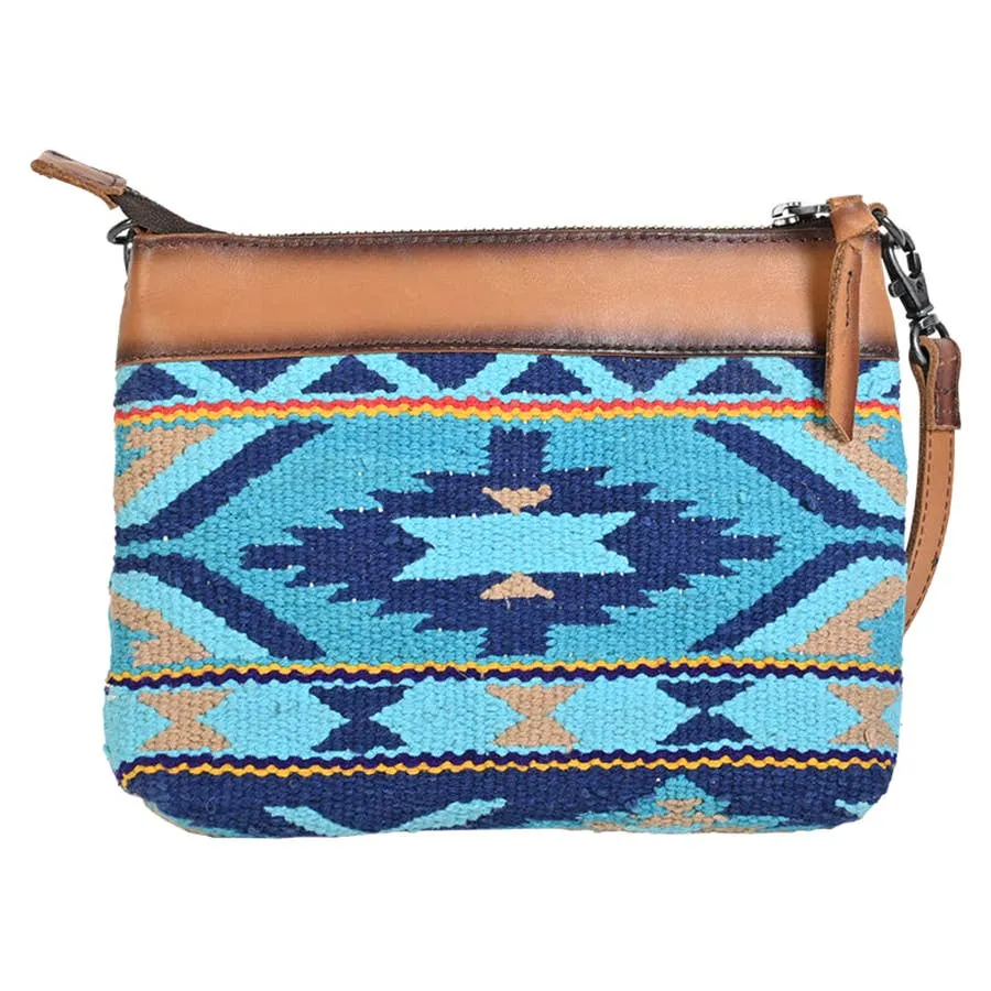 STS Ranchwear Women's Crossbody Grace Aztec Needlepoint Print Purse - Mojave Sky