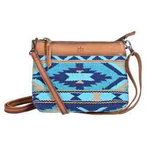 STS Ranchwear Women's Crossbody Grace Aztec Needlepoint Print Purse - Mojave Sky