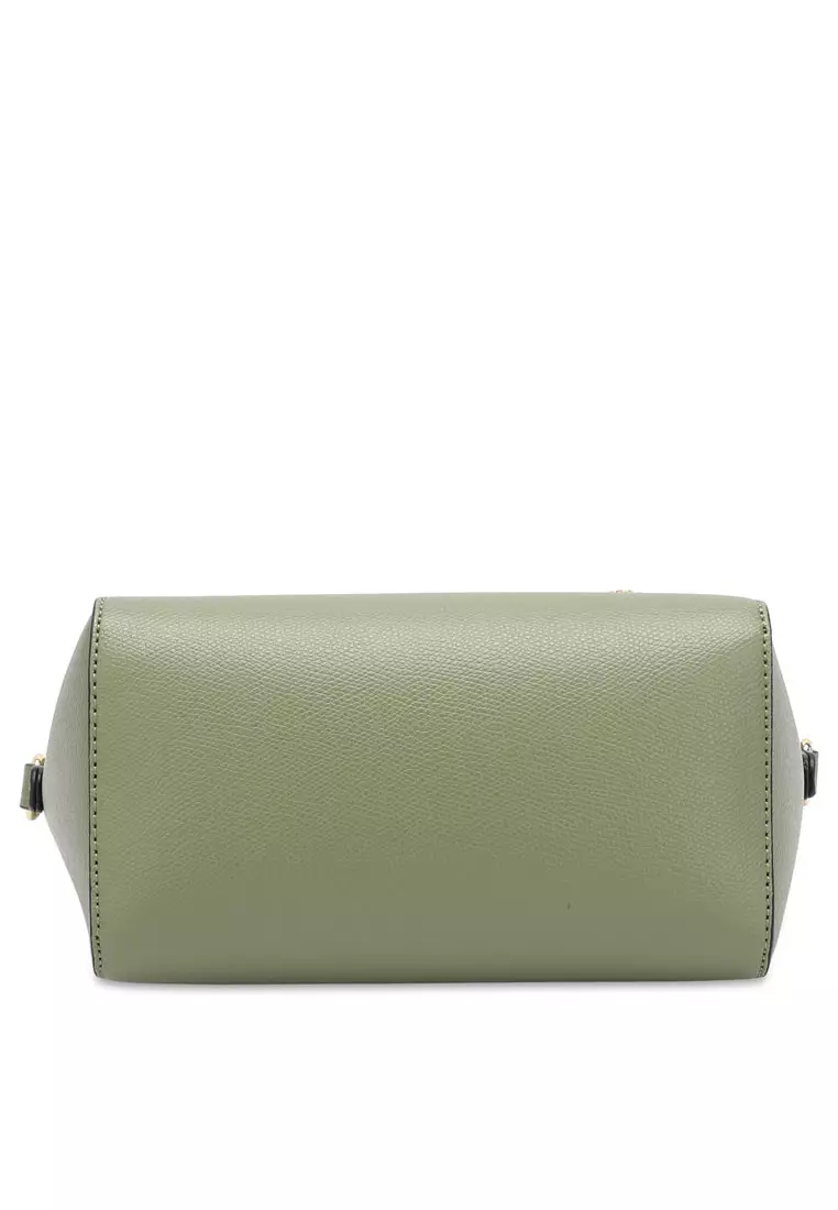 Swiss Polo Women's Twist Lock Top Handle Bag / Sling Bag / Crossbody Bag - Green