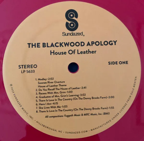 The Blackwood Apology ~ House Of Leather