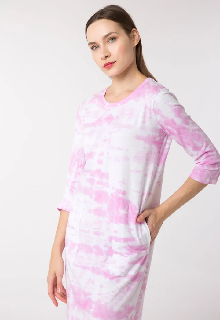 Tie Dyed T-Shirt Style Dress