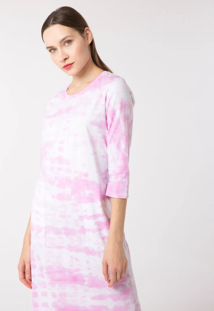 Tie Dyed T-Shirt Style Dress