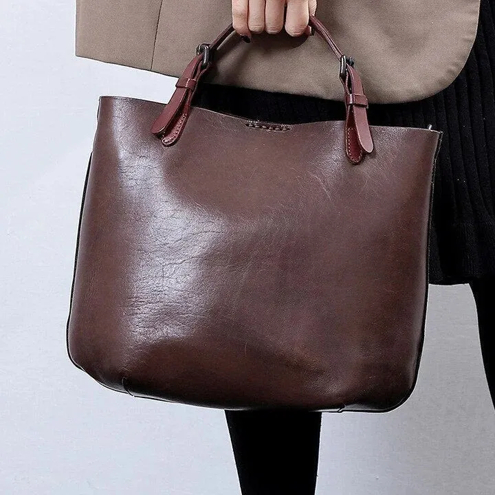 Top Layer Genuine Leather Women's Large Capacity Lady Crossbody Bag Soft Shoulder Fashion Handbag 40