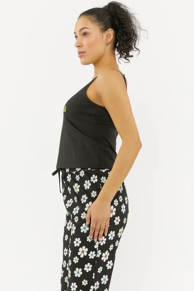 Urban Planet Girl Power Graphic Tank and Pant 2-Piece Pajama Set