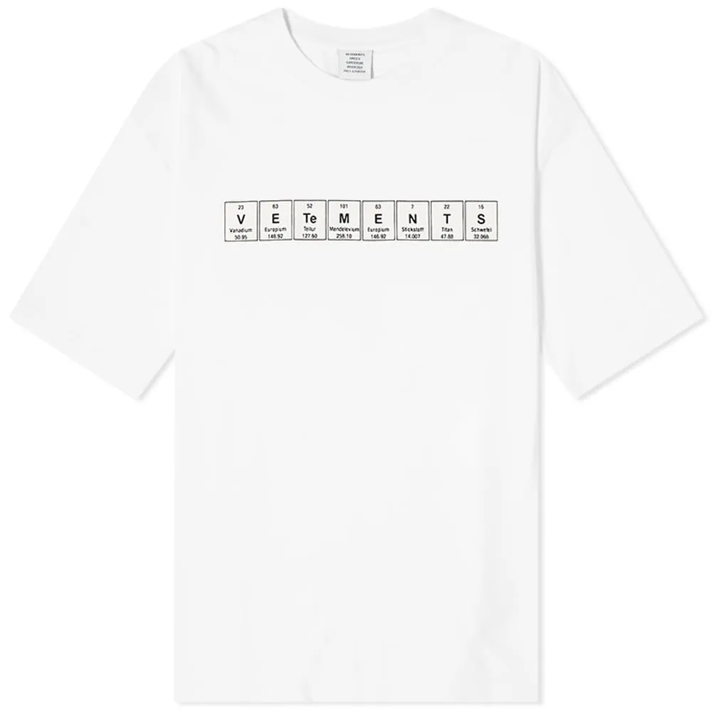 VETEMENTS Chemical Logo T-ShirtWhite