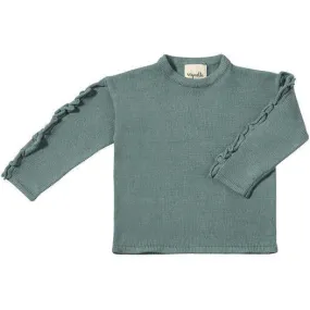 Vignette Jess Knit Ruffle Long Sleeve Sweater, Sage