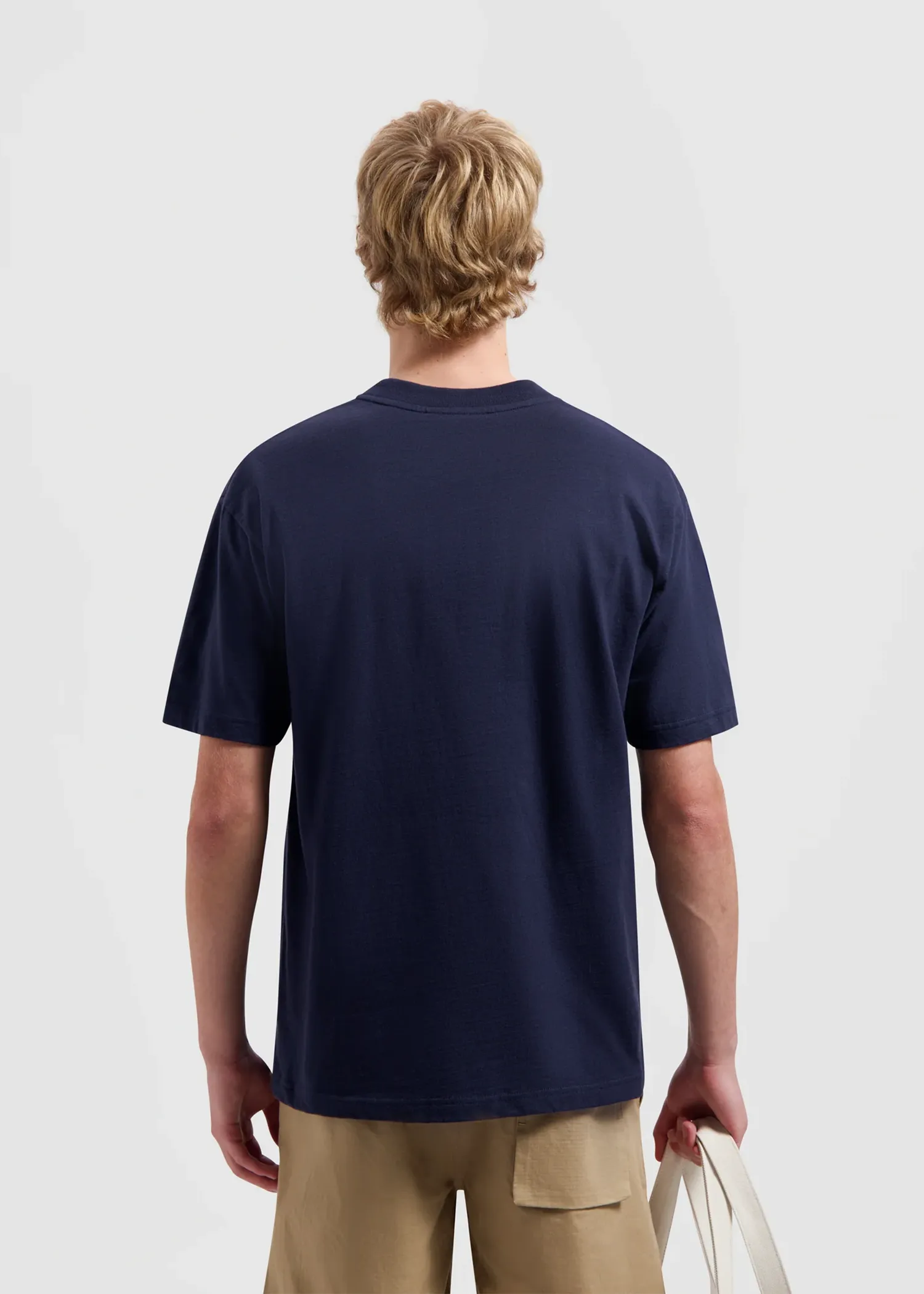 WATERCOLOR LOGO SLUB TEE NAVY