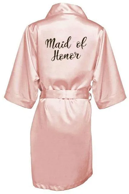 Wedding Nightgowns - Letter Print Robe