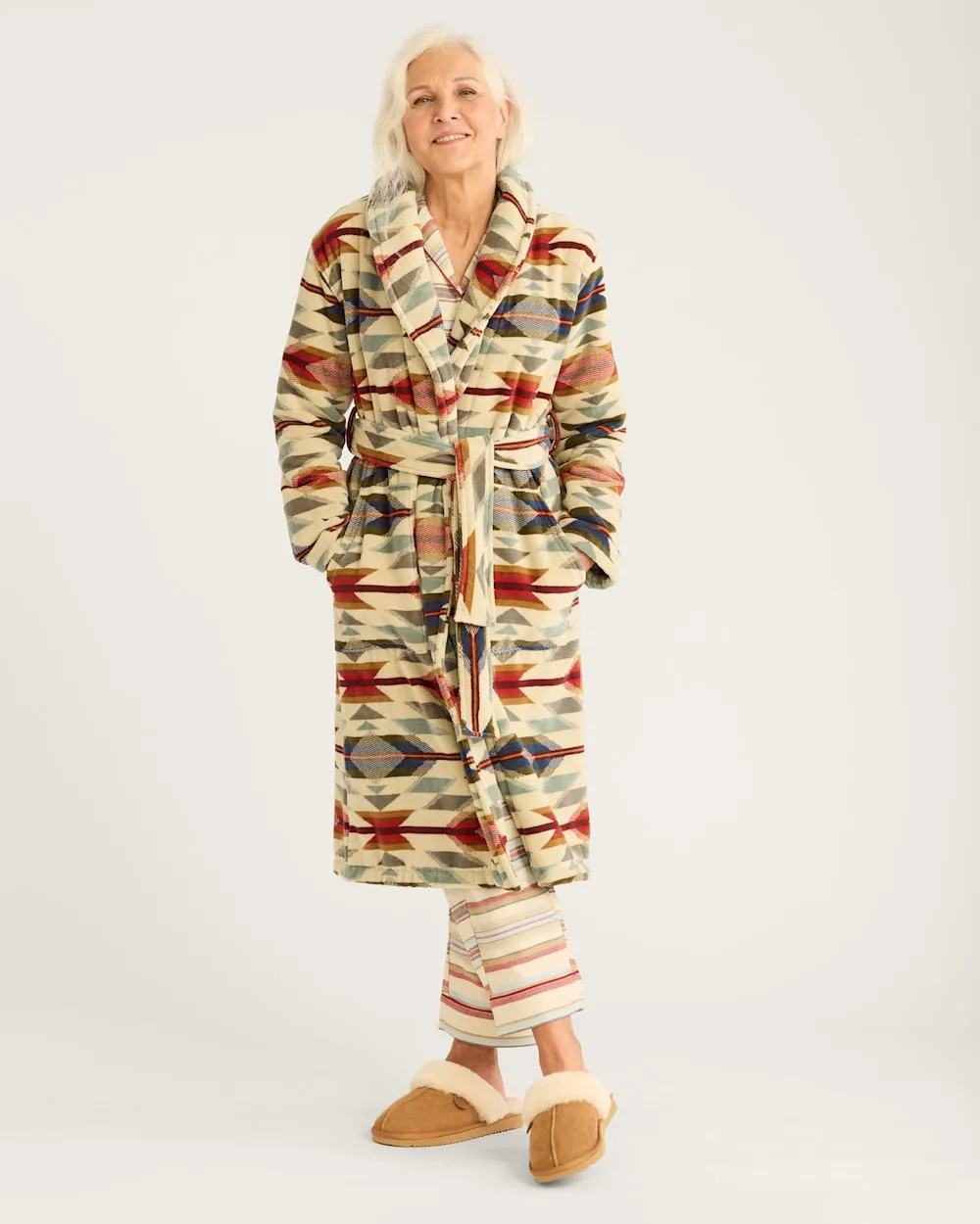 WOMEN'S WYETH TRAIL COTTON TERRY VELOUR ROBE