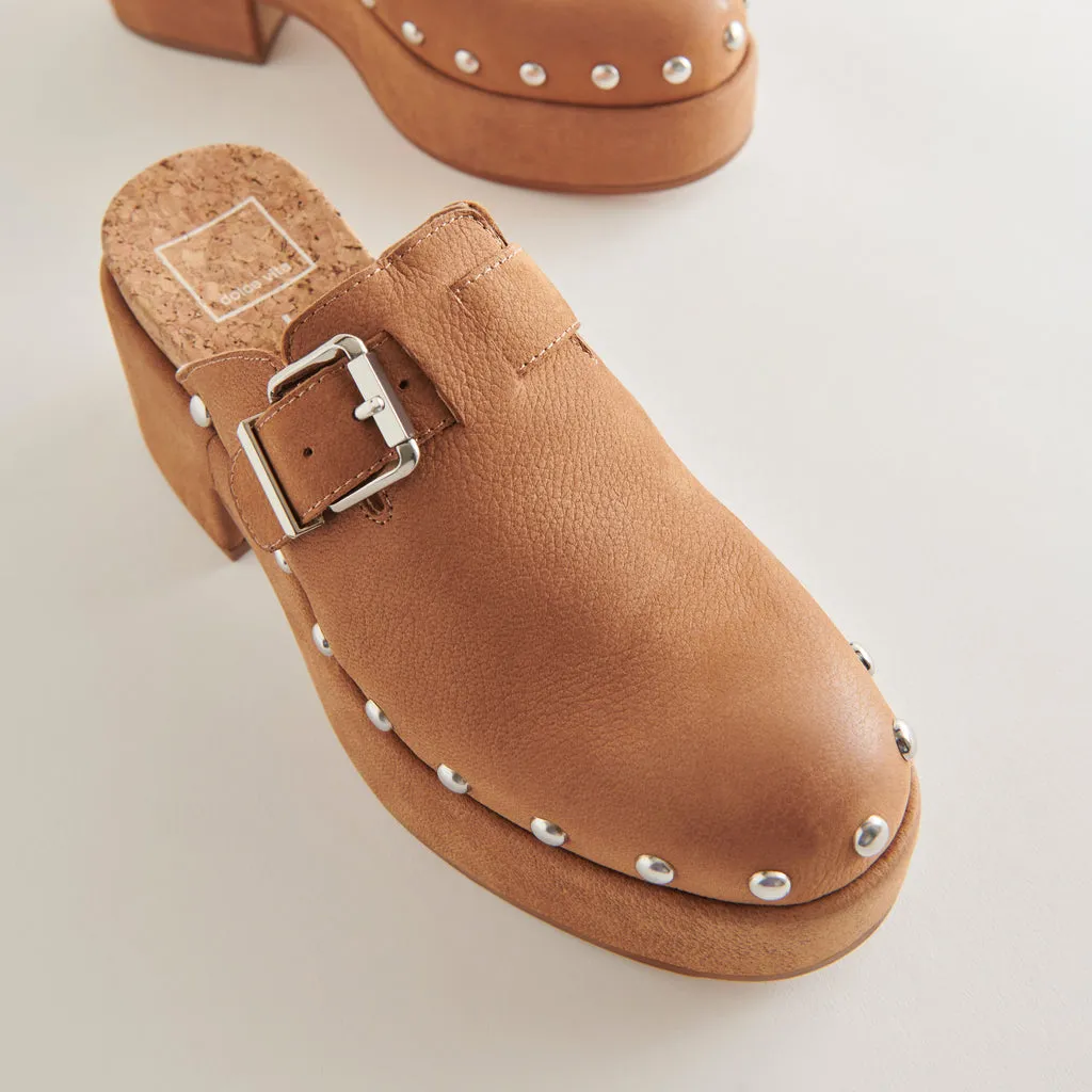 YEVAN Clogs Praline Nubuck | Designer Praline Nubuck Clogs– Dolce Vita 6908080848962