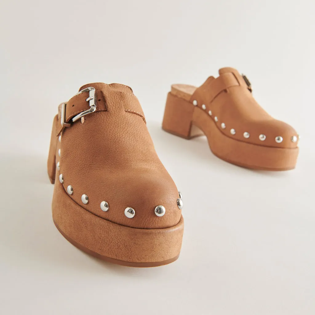 YEVAN Clogs Praline Nubuck | Designer Praline Nubuck Clogs– Dolce Vita 6908080848962