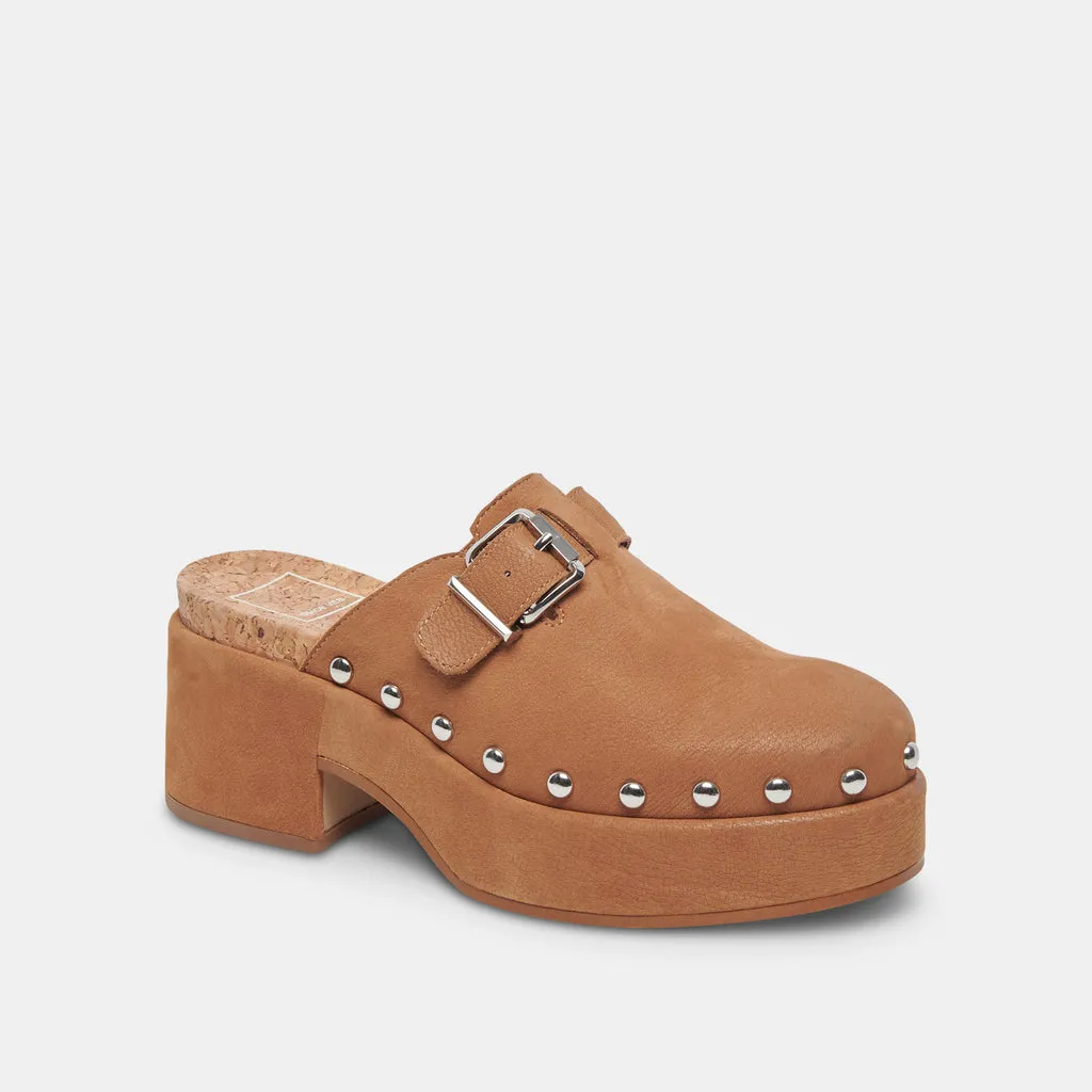 YEVAN Clogs Praline Nubuck | Designer Praline Nubuck Clogs– Dolce Vita 6908080848962