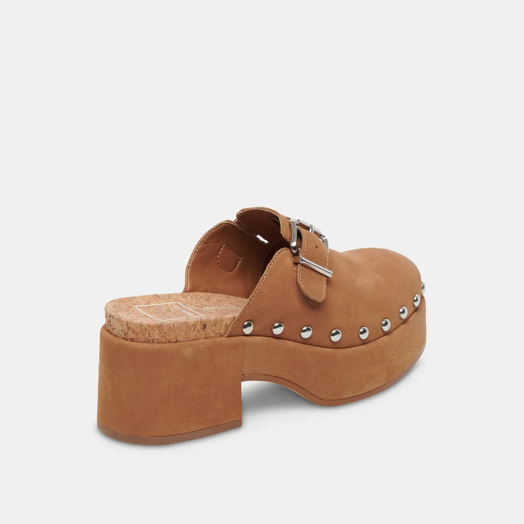 YEVAN Clogs Praline Nubuck | Designer Praline Nubuck Clogs– Dolce Vita 6908080848962