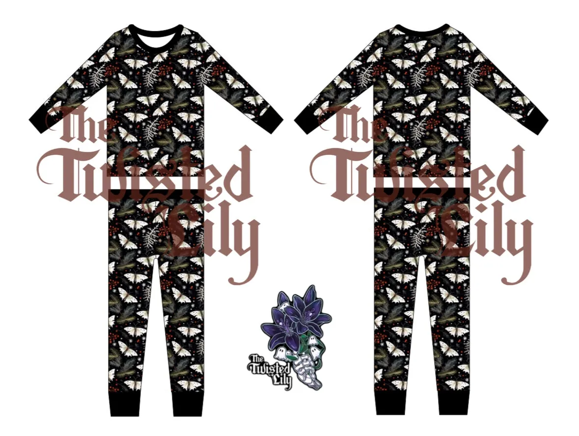 Yule Love These Moths Two-Piece Pajama Set- Preorder